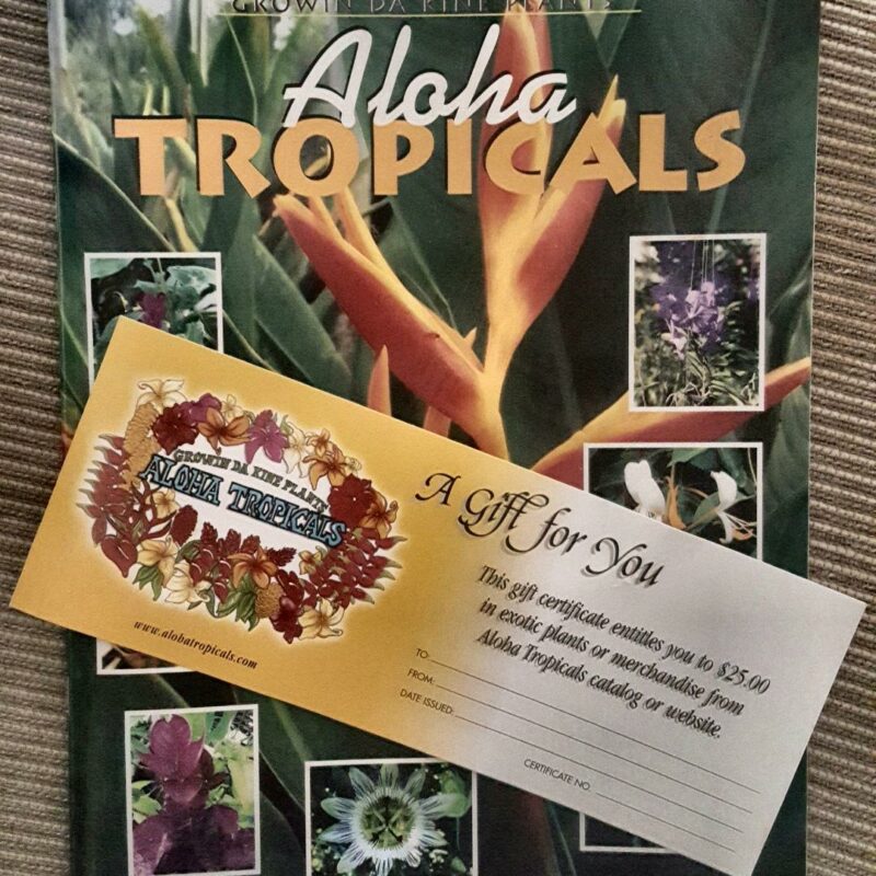 Tropical Plants Gift Certificates